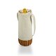 preview thumbnail 4 of 4, Malbec Insulated Canvas Willow Wine Bottle Basket, (Beige Accents) - 5.25 x 5.25 x 13