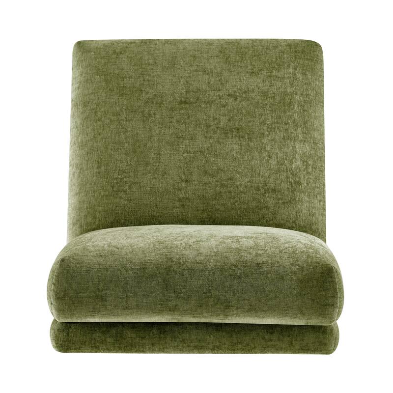 NPD Furniture Zenda Fabric Swivel Accent Chair with Wooden Base