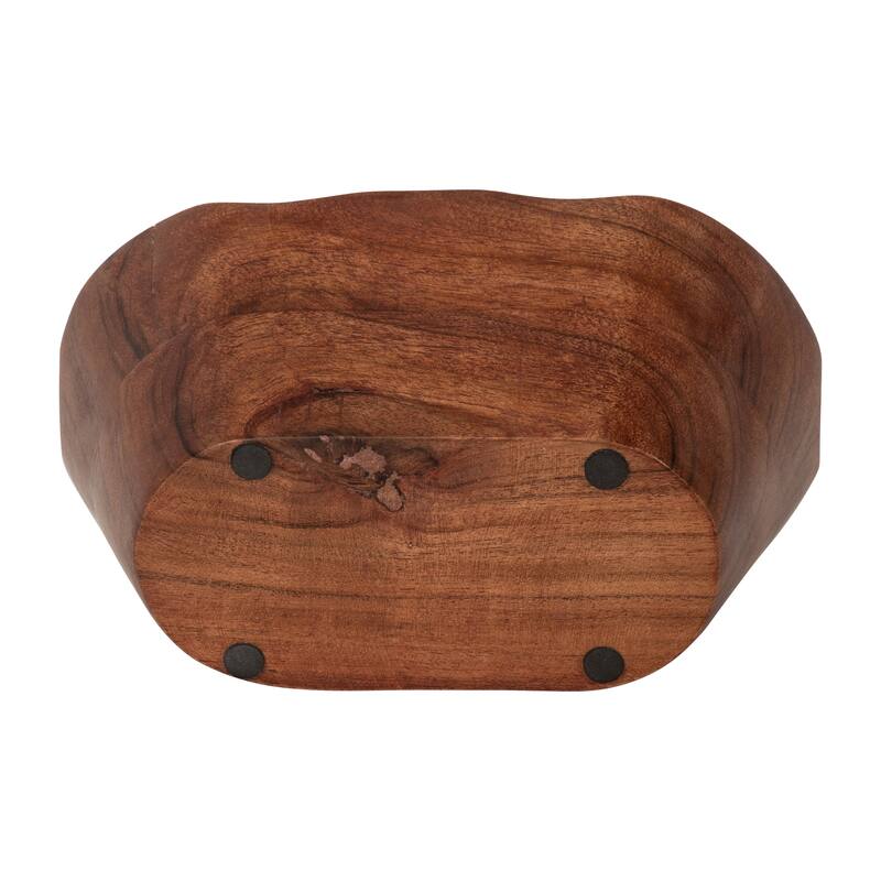 Sagebrook Home Vanilla Oval Bowl Candle, Natural, Oval, 3"H, Wood