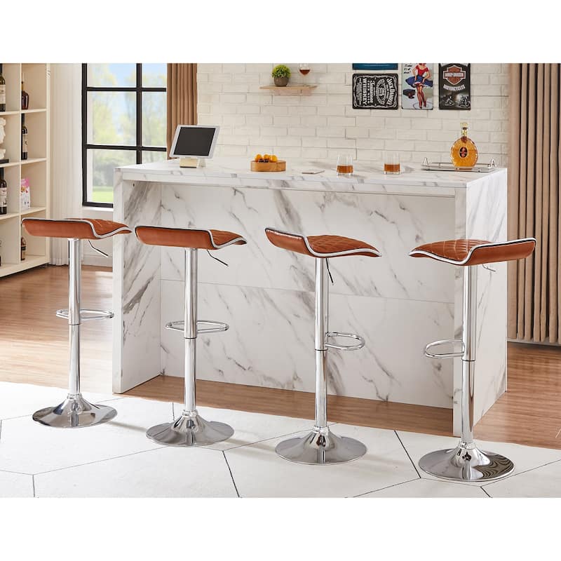 5-Pieces Console Table with Bar Stools Set, with 2 Outlet and 2 USB Ports, Dining Table Sets for Breakfast Nook