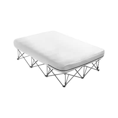 Camping Air Mattress with Frame Foldable Blow Up Bed with Pump