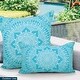 preview thumbnail 20 of 34, Decorative Indoor/Outdoor Reversible Throw Pillows with Insert (Set of 2) Turquoise
