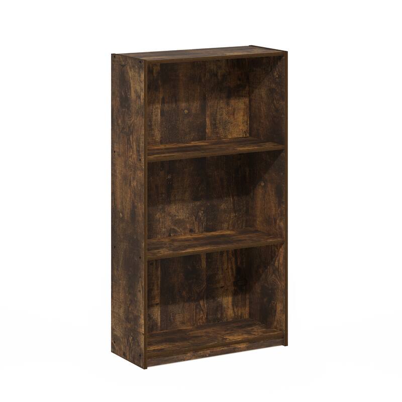 Furinno 99736 Basic 3-Tier Bookcase Storage Shelves
