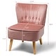 preview thumbnail 7 of 31, Costway Armless Accent Chair Tufted Velvet Leisure Chair Single Sofa