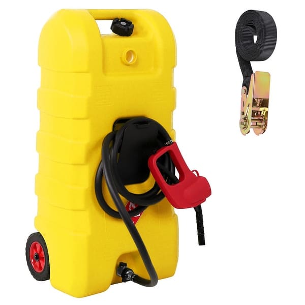 Fuel Caddy, 35 Gallon, Gas Storage Tank On 4 Wheels With Manuel Pump Yellow P 010865160483