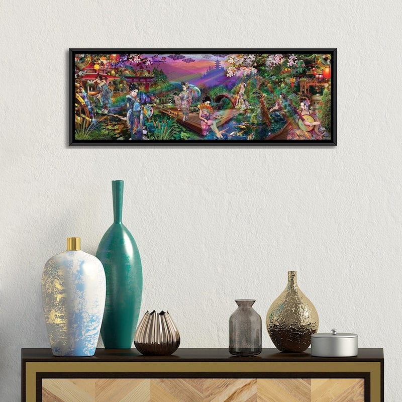 iCanvas "Geisha Garden" by Jumbie Framed Canvas Print