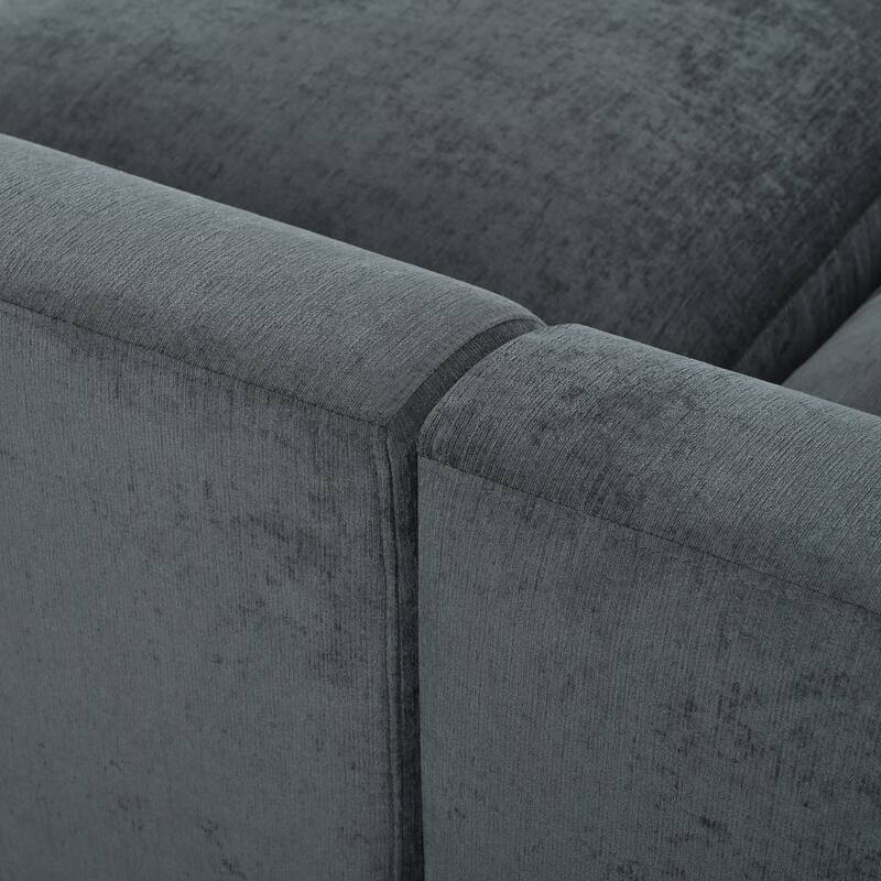 Oversized Modular Sectional Sofa, 7 Seater Corner Sofa, L-Shape Sofa Set with Movable Ottoman, Plush Chenille Fabric Large Sofa