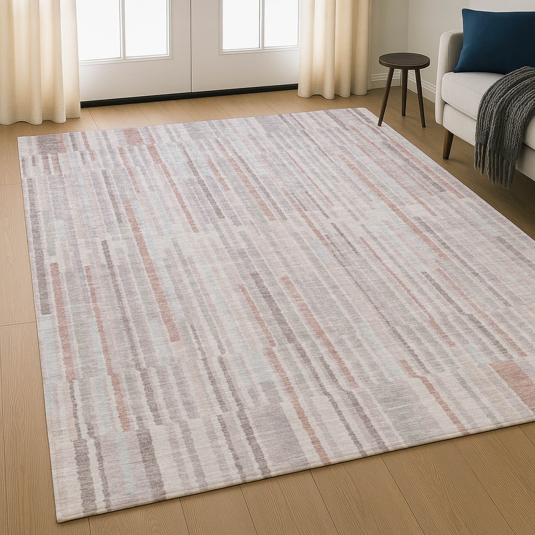 Premium Washable Super Soft Stripe Stack Mayfield Rug