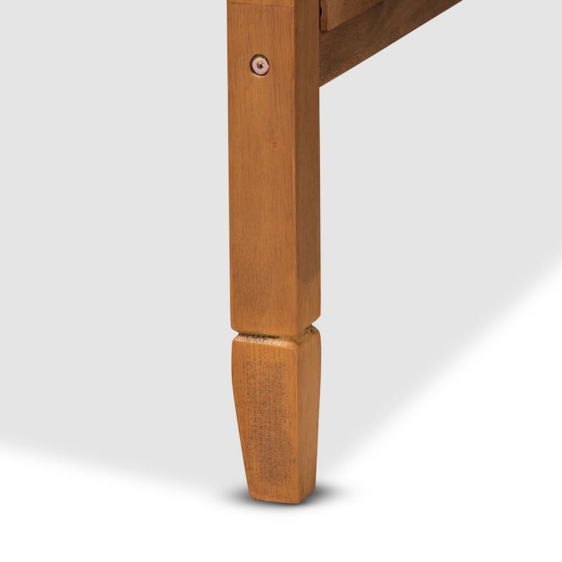 Toveli Vintage French Walnut Wood and Rattan Full Size Daybed