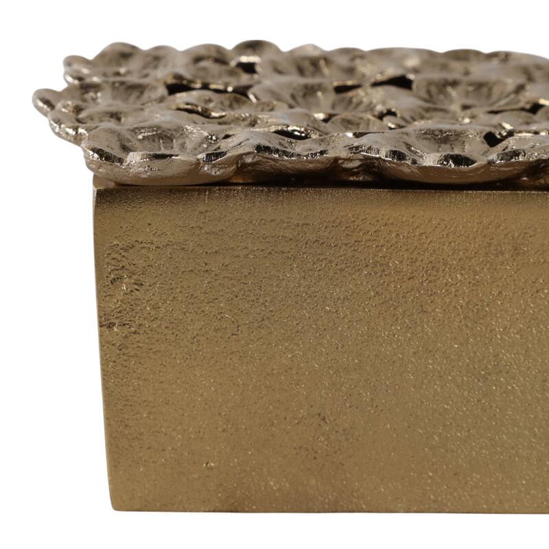 Aluminum Decorative Vase Floral Openwork Design Glam Style Modern