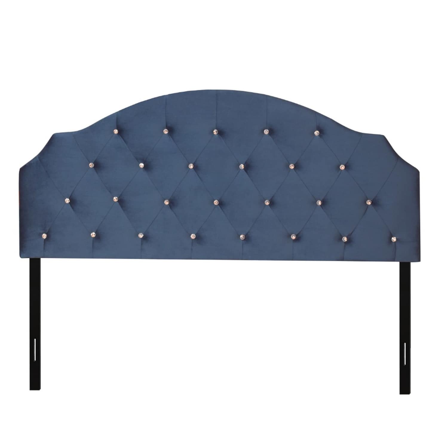 Evelina Plush Upholstered Bed Headboard with Nailhead Trim  -image