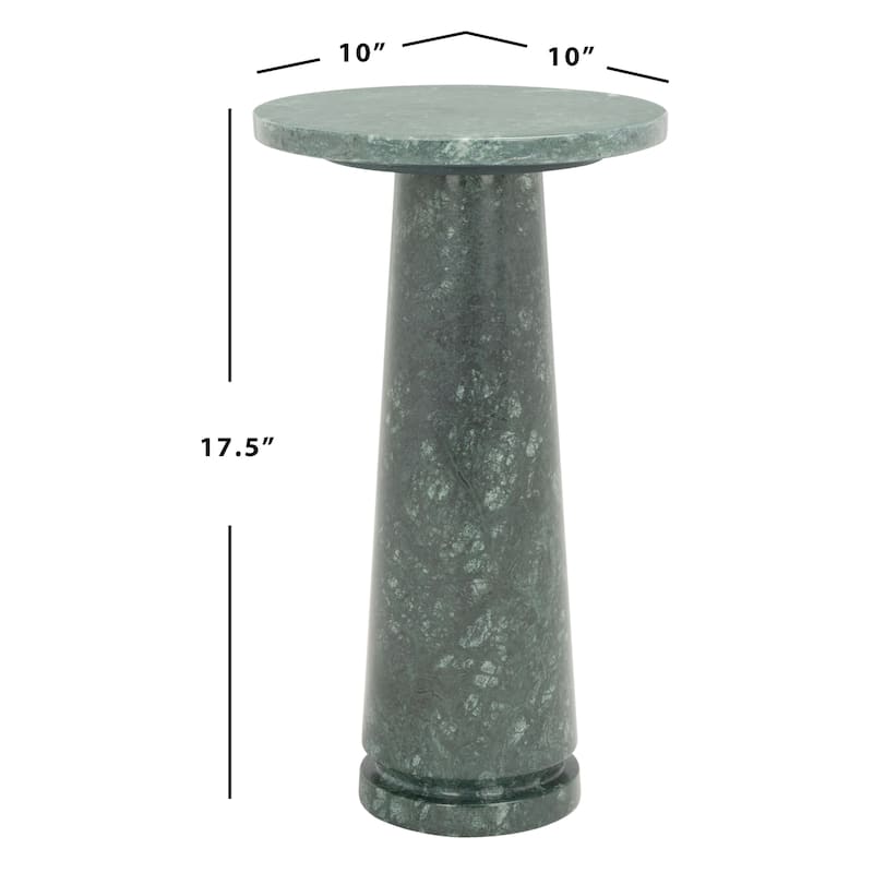 SAFAVIEH Couture Valentia Round Marble Accent Table - 10" W x 10" D x 18" H