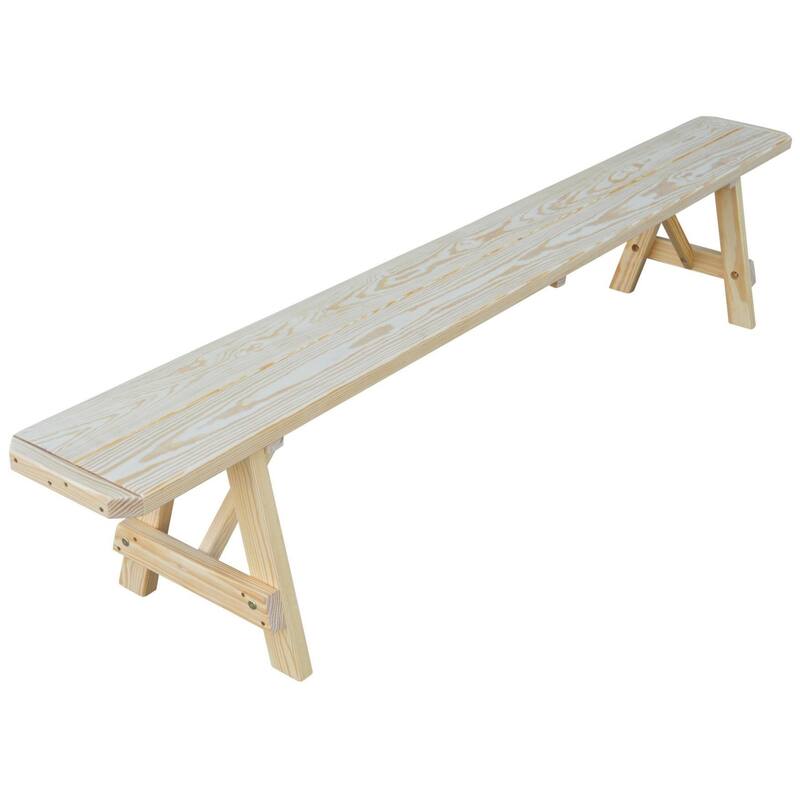 Pine 8' Traditional Bench