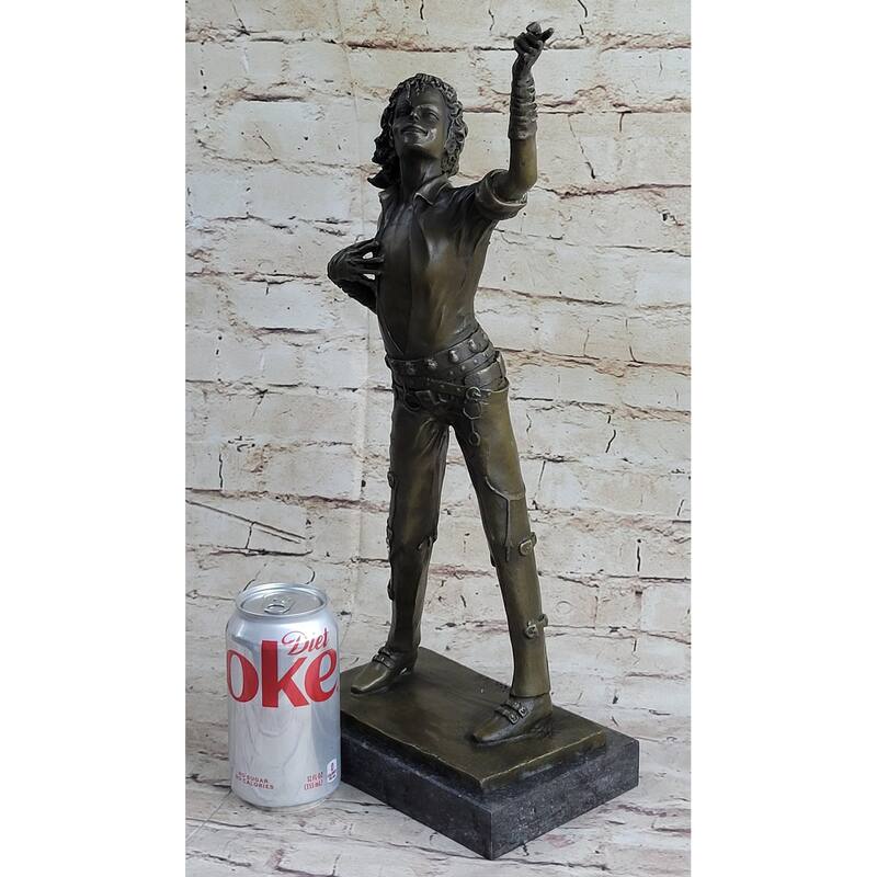 Handmade Bronze Statue Young Michael Jackson Musician Sculpture Gift