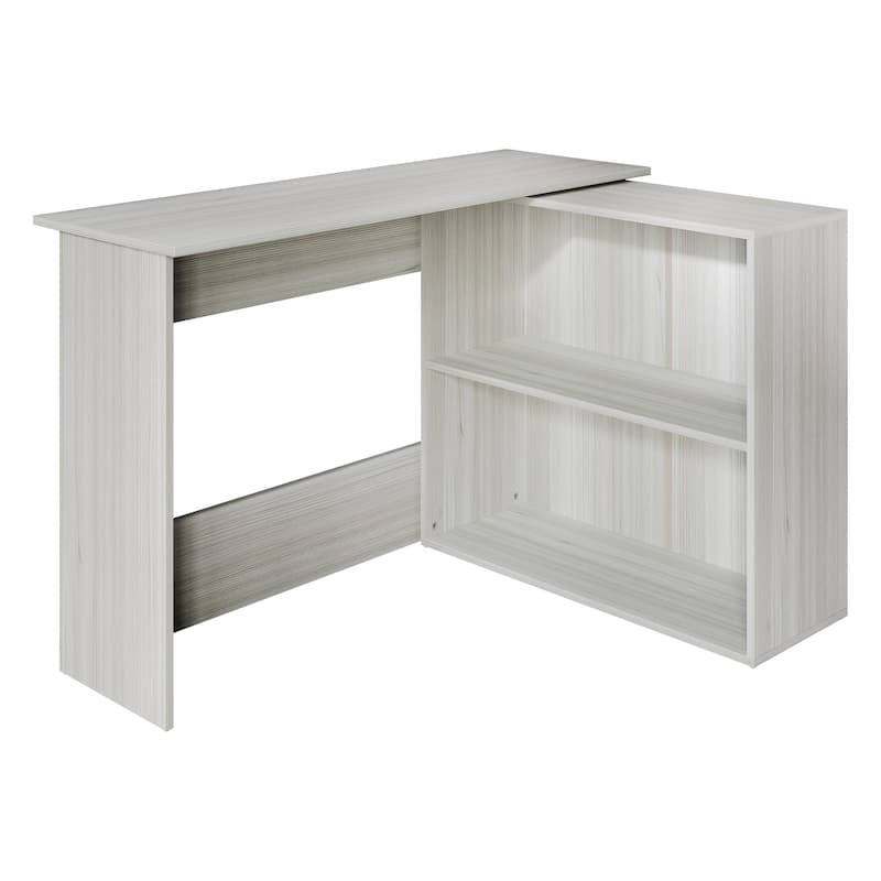 CraftPorch Contemporary L-Shape Writing Desk with Cabinet