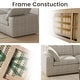 preview thumbnail 38 of 66, Large Down Filled Corner Sectional Sofa Couch with Ottoman for Living Room Set Linen Cloud Sectional Couches