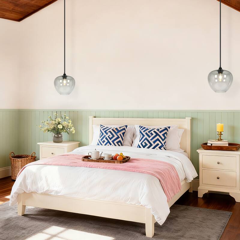 Modern Industrial 1-Light Smoked-Grey Glass Kitchen Island Light Fixture for Dining Room - 11.2 " × 11.4 "