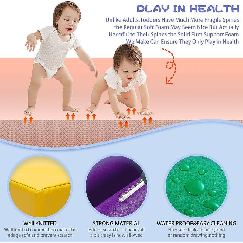 6 Pieces Climbing Toys for Toddlers Climb & Crawl Activity Play Set - N/A