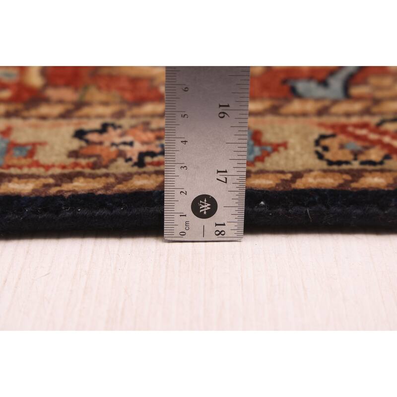 ECARPETGALLERY Hand-knotted Jules Sultane Dark Navy Wool Rug - 8'11 x 11'11