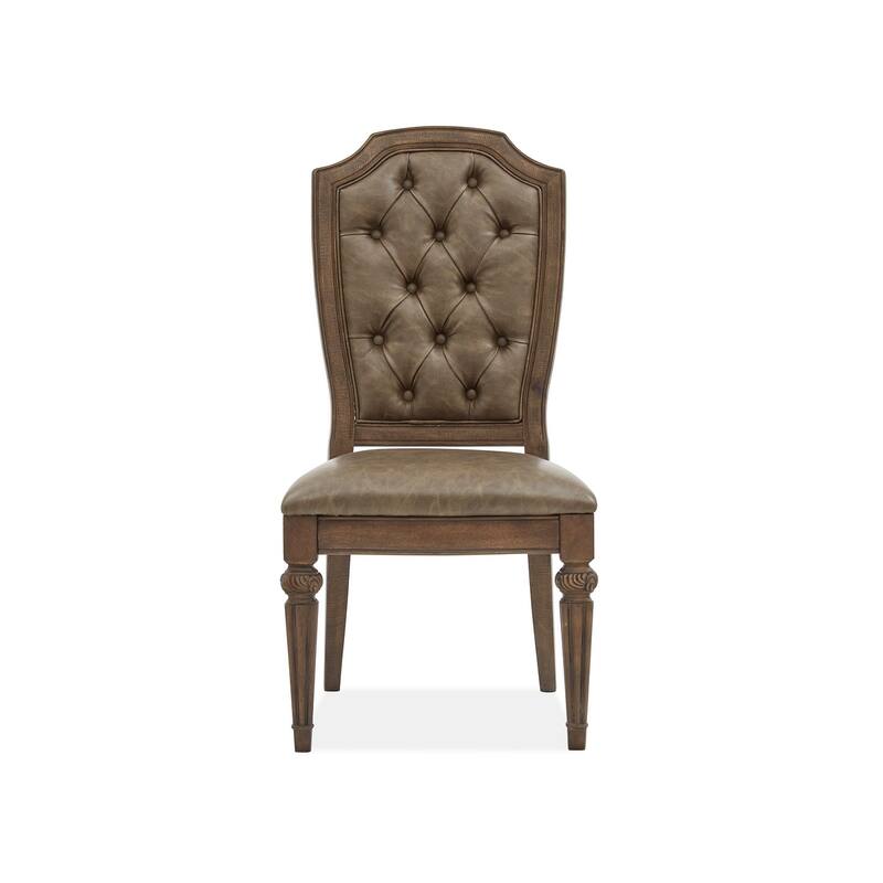 Magnussen Home Durango Willadeene Brown Upholstered Side Chair Two Pack - 21''W x 25''D x 42''H