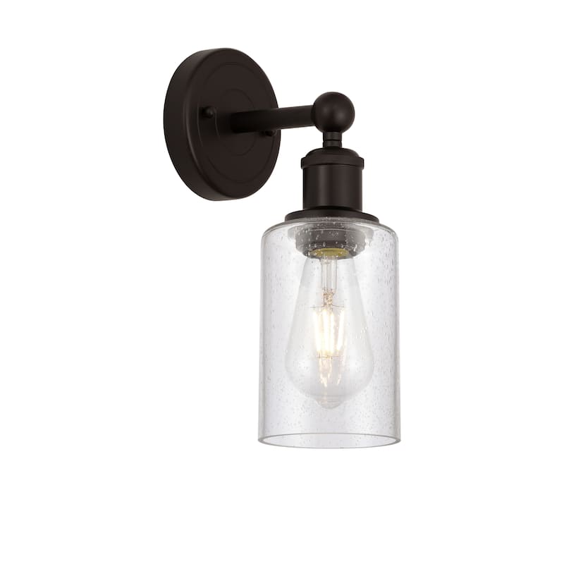Innovations Lighting Clymer - 1 Light 4" Sconce - Oil Rubbed Bronze/Seedy