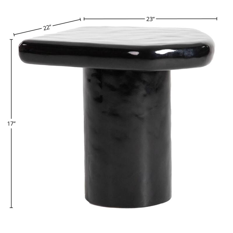 Destiny Concrete Side Table, Black