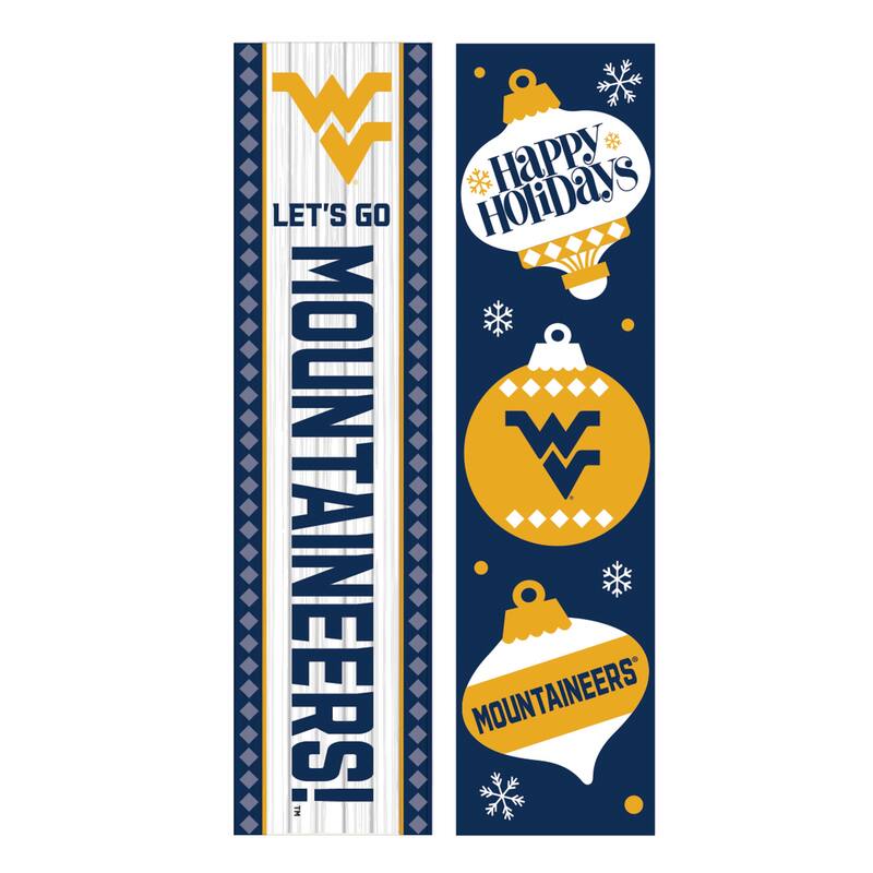 47" Double Sided Seasonal Porch Leaner, West Virginia University - 47" x 11.25"