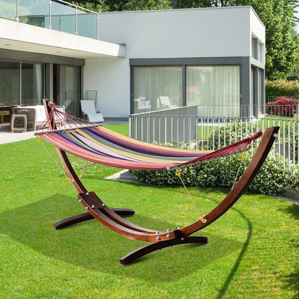 Outsunny wooden best sale hammock