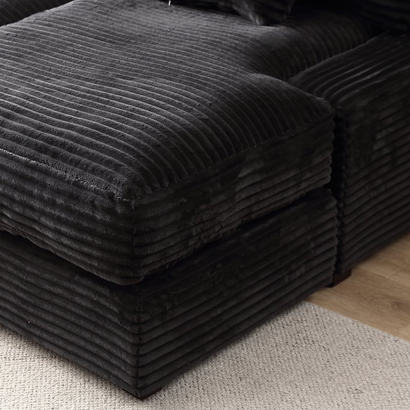 Corduroy Upholstery Sleeper Sofa Couch