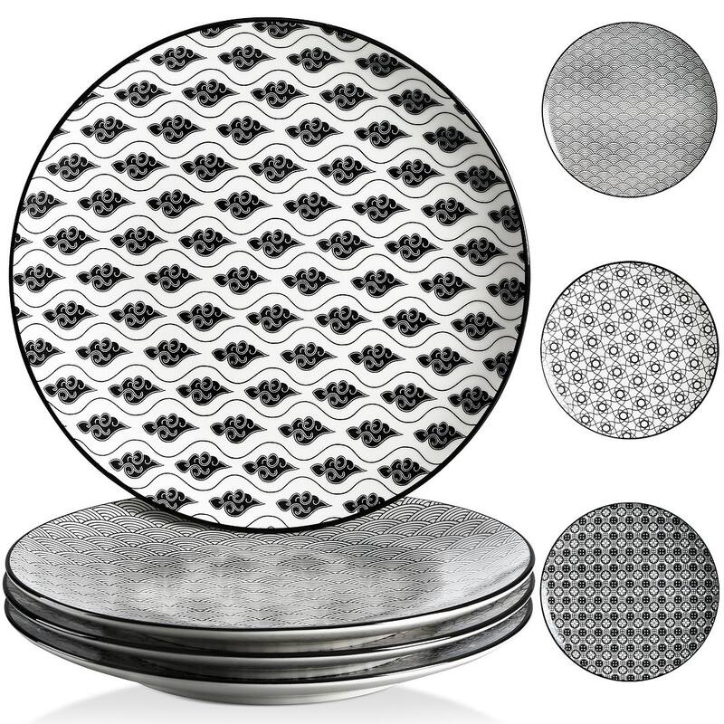 vancasso Macaron 4-Piece Multi-Color Dinner Plates Dessert Soup Plates