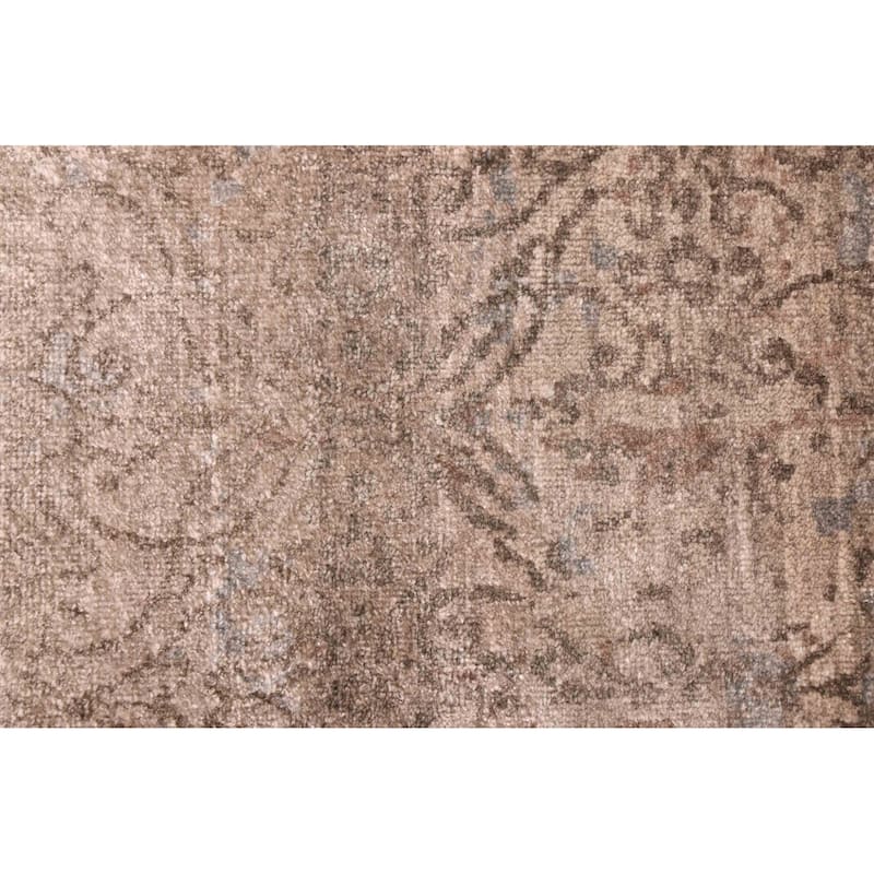 ECARPETGALLERY Hand-knotted Legacy Taupe Silk Rug - 5'3 x 7'7