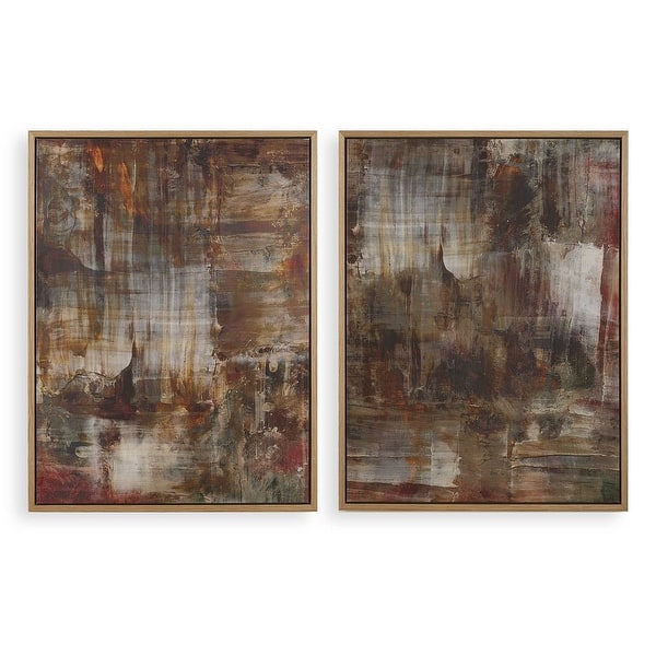 slide 2 of 3, Uttermost Molten Patina Framed Canvases