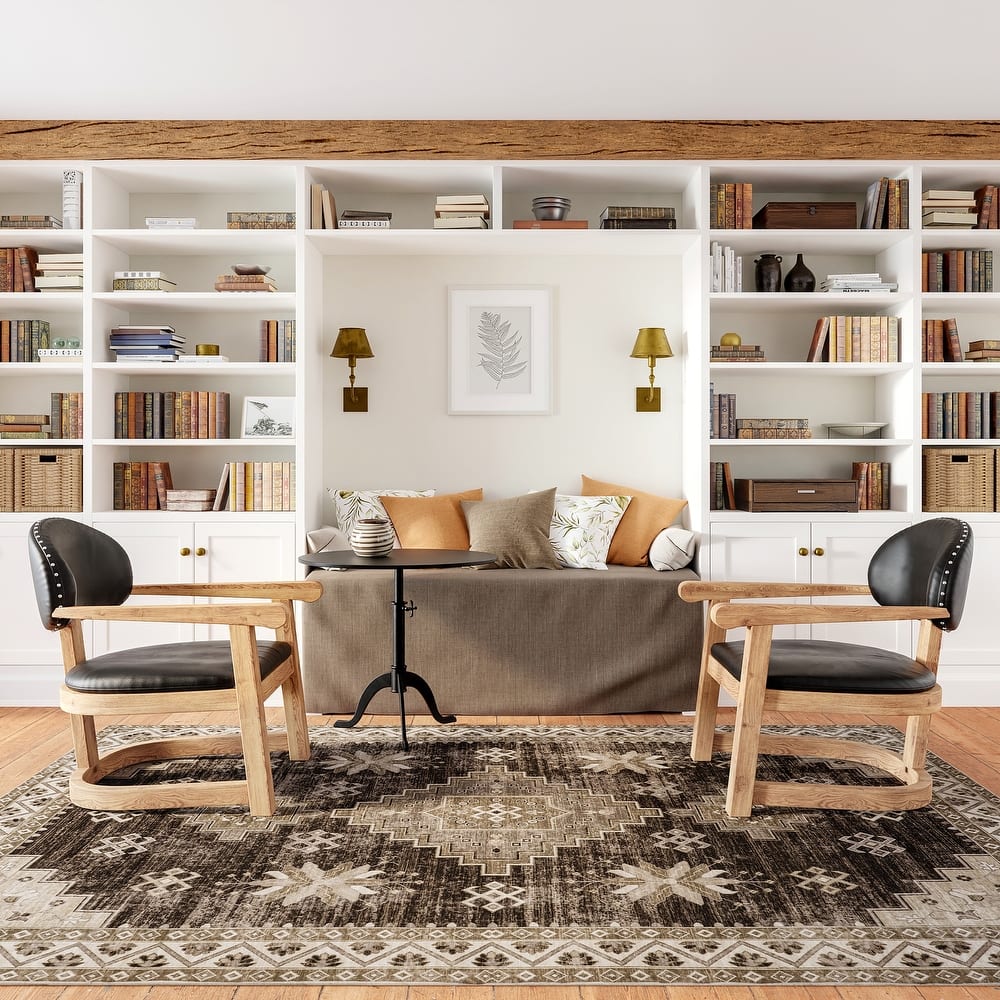 Clovebud Geometric Machine Washable Area Rug