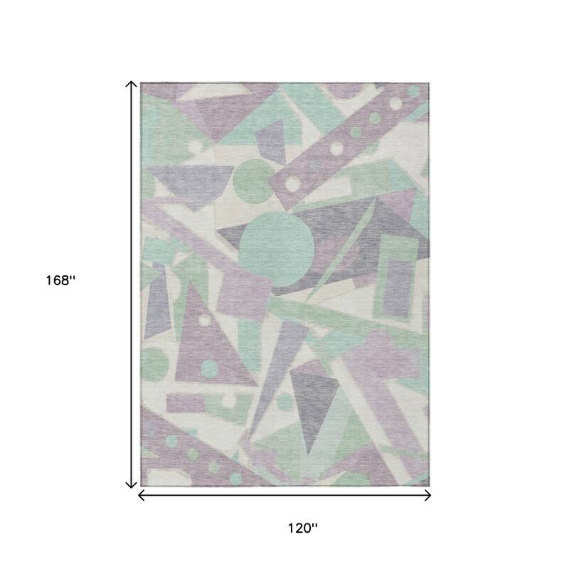 HomeRoots Geometric Modern Rectangle Outdoor Rug