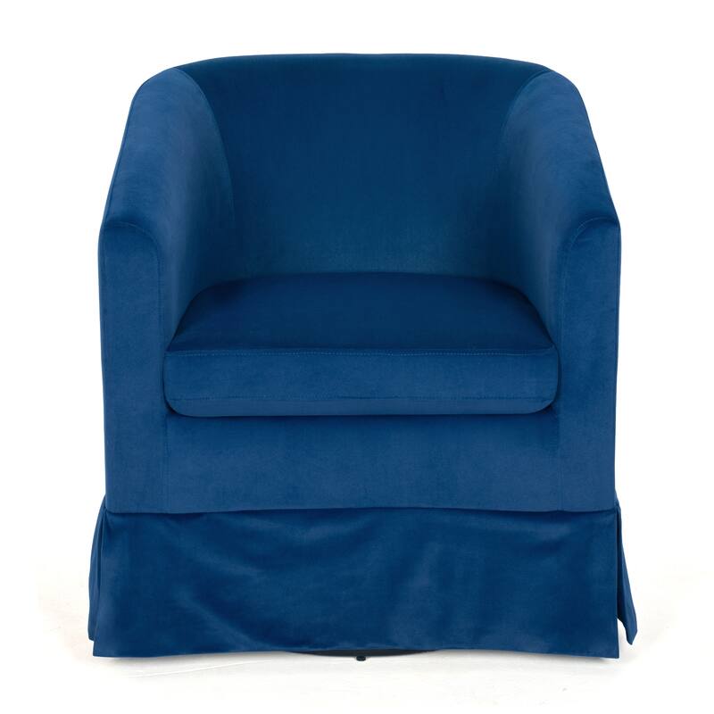 Solid Wood Frame Padded Seat Swivel Chair.