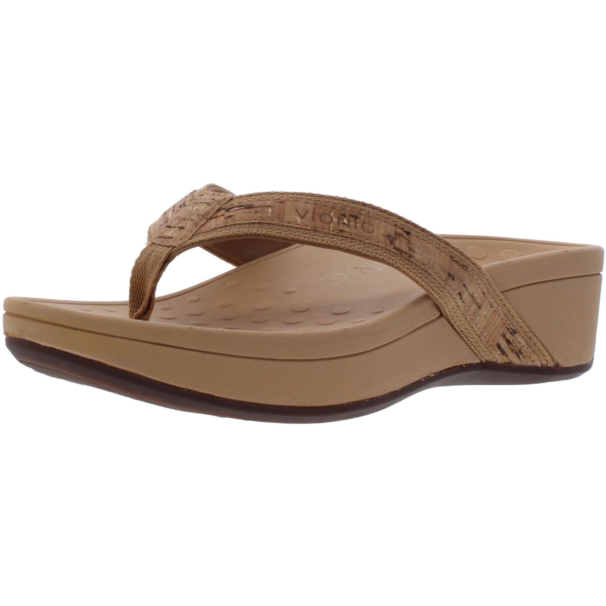 vionic gold cork sandals