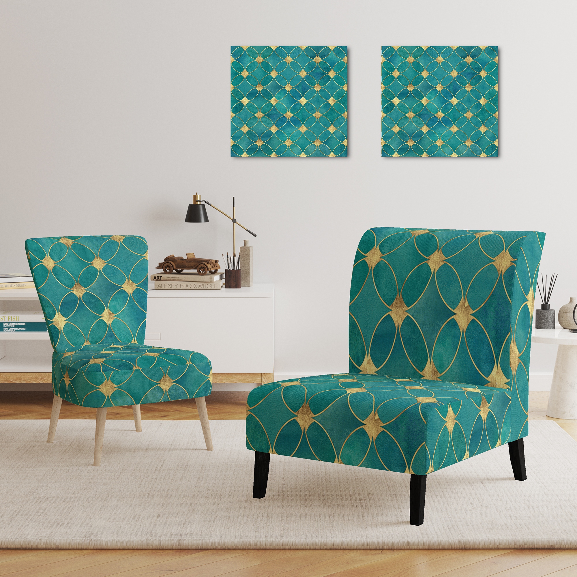 Turquoise living shop room chairs