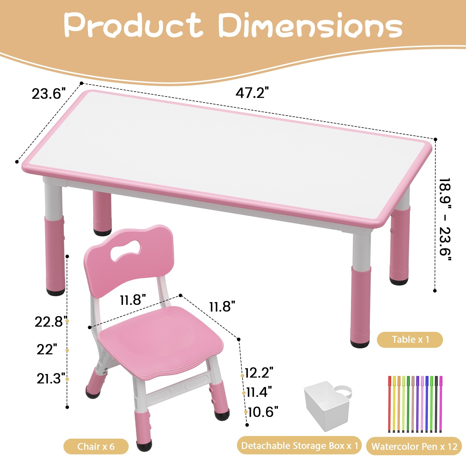 Kids furniture table and chairs 2025