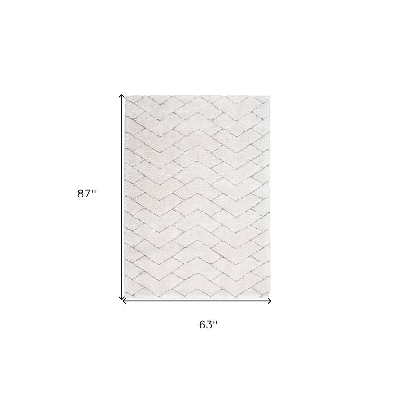 Cexoc Power Loomed Modern Stain Resistant Soft Area Rug By HomeRoots - 87' X '63' X '1.58