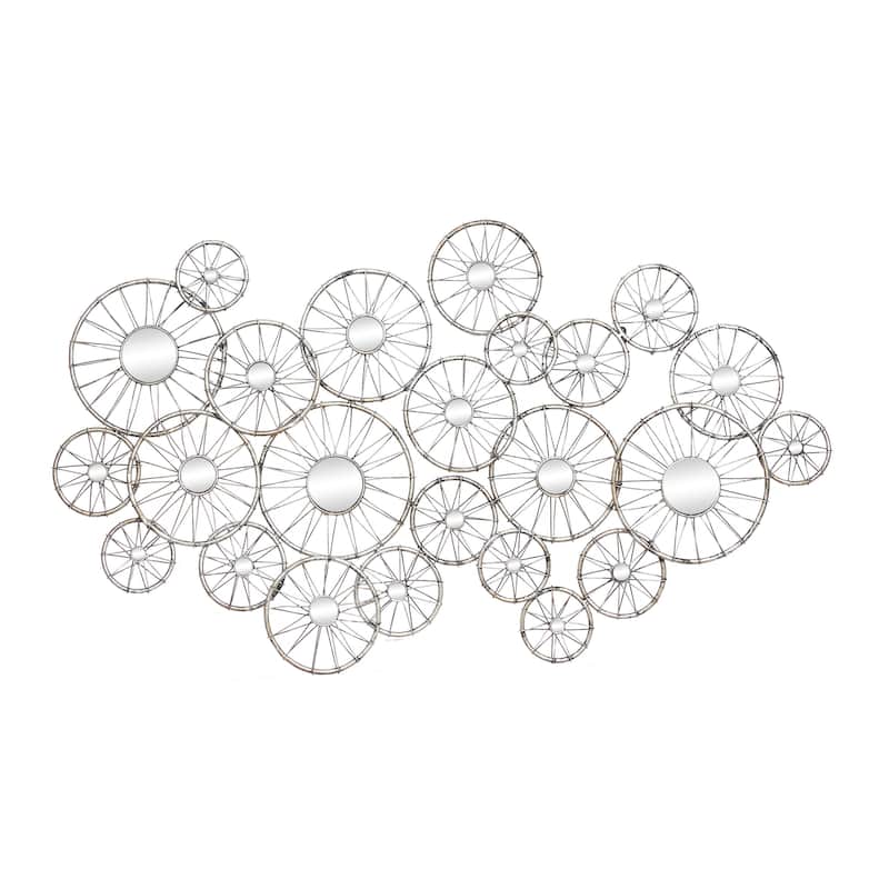 Metal Floral Wall Decor - Silver - Roche River Decor - Silver