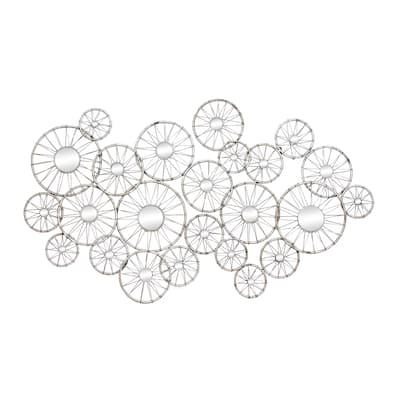 Metal Floral Wall Decor - Silver - Roche River Decor