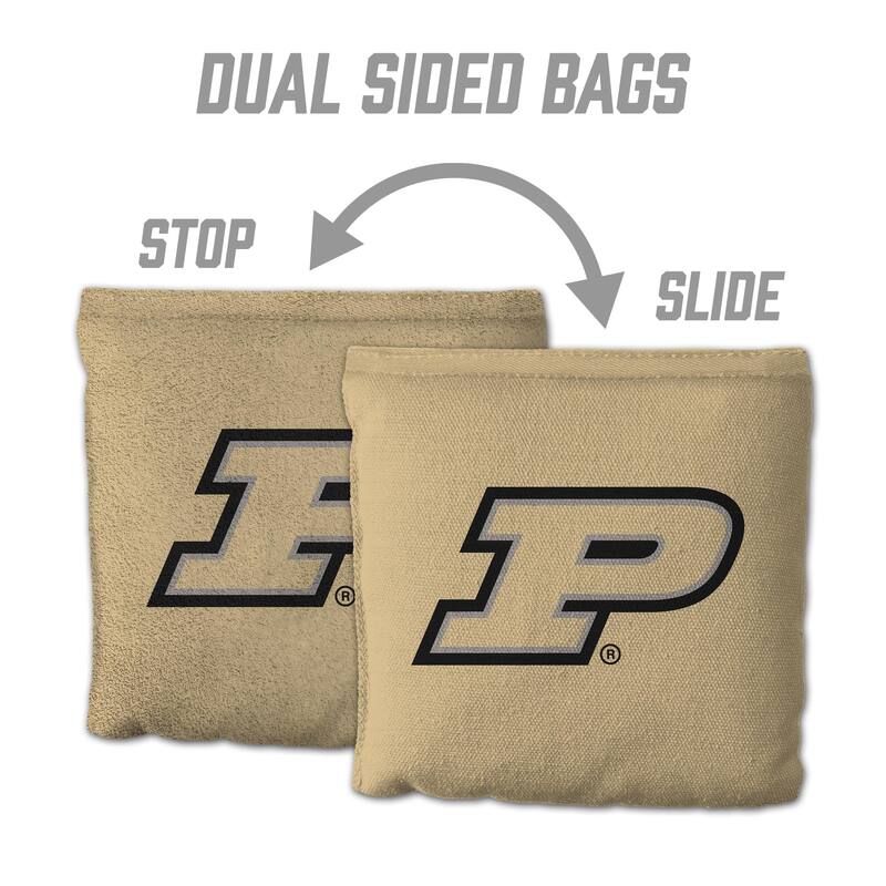 Purdue Boilermakers NCAA Dual Sided Pro Stop & Slide Cornhole Bags