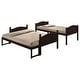 preview thumbnail 8 of 7, Twin over Full Bunk Bed with Camelback Headboard & Guardrails, Espresso