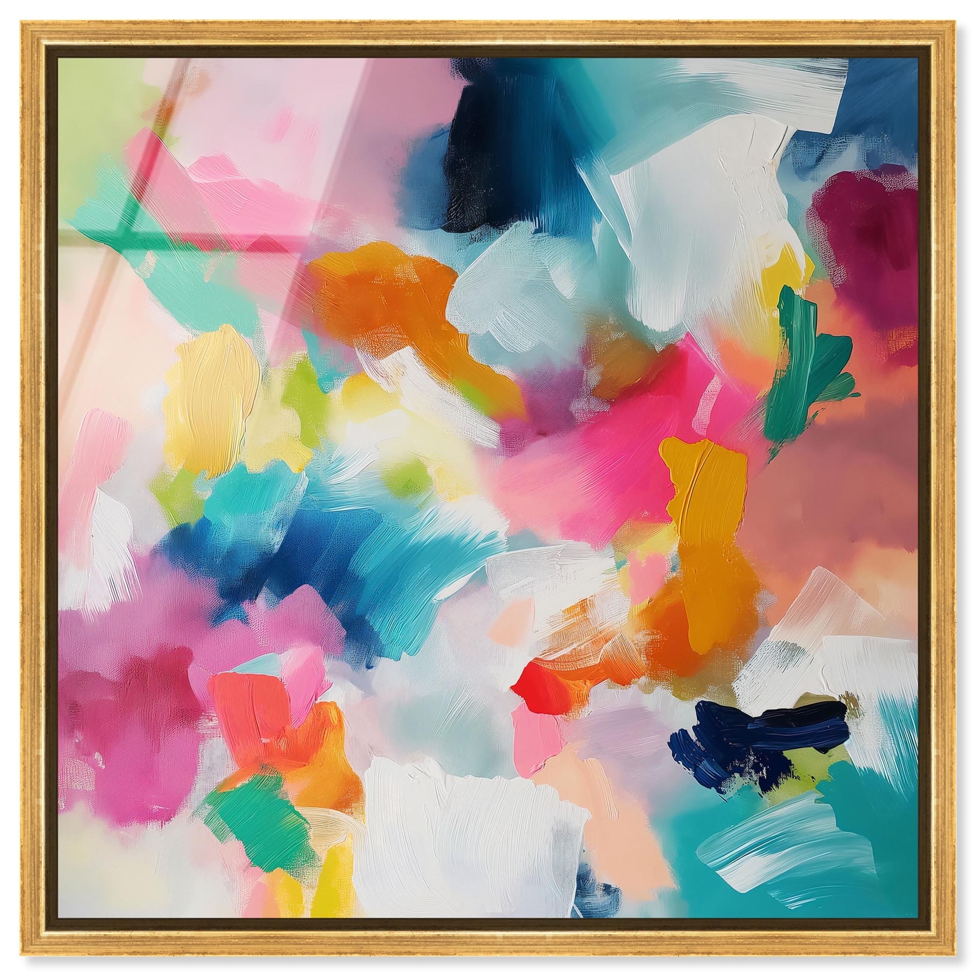 Gossamer Colors Modernful Print Framed Acrylic Wall Art by Art Remedy