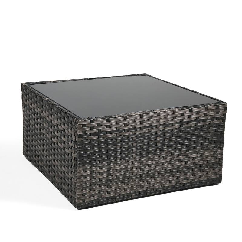 6-pieces Patio Wicker Outdoor Sectional Seating Sofa Set with Coffee Table