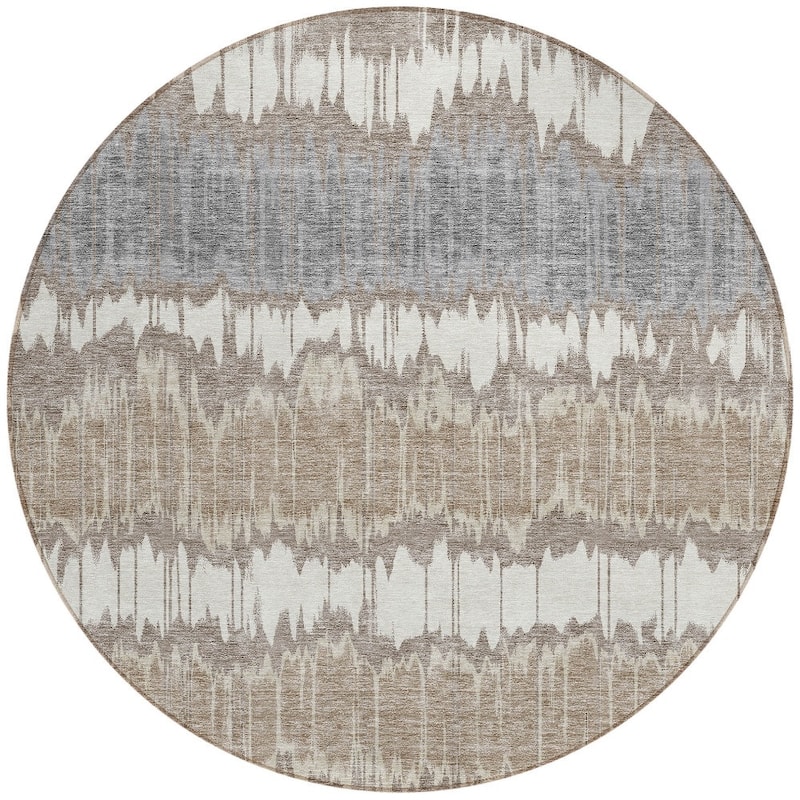HomeRoots Striped Transitional Rectangle Outdoor Rug