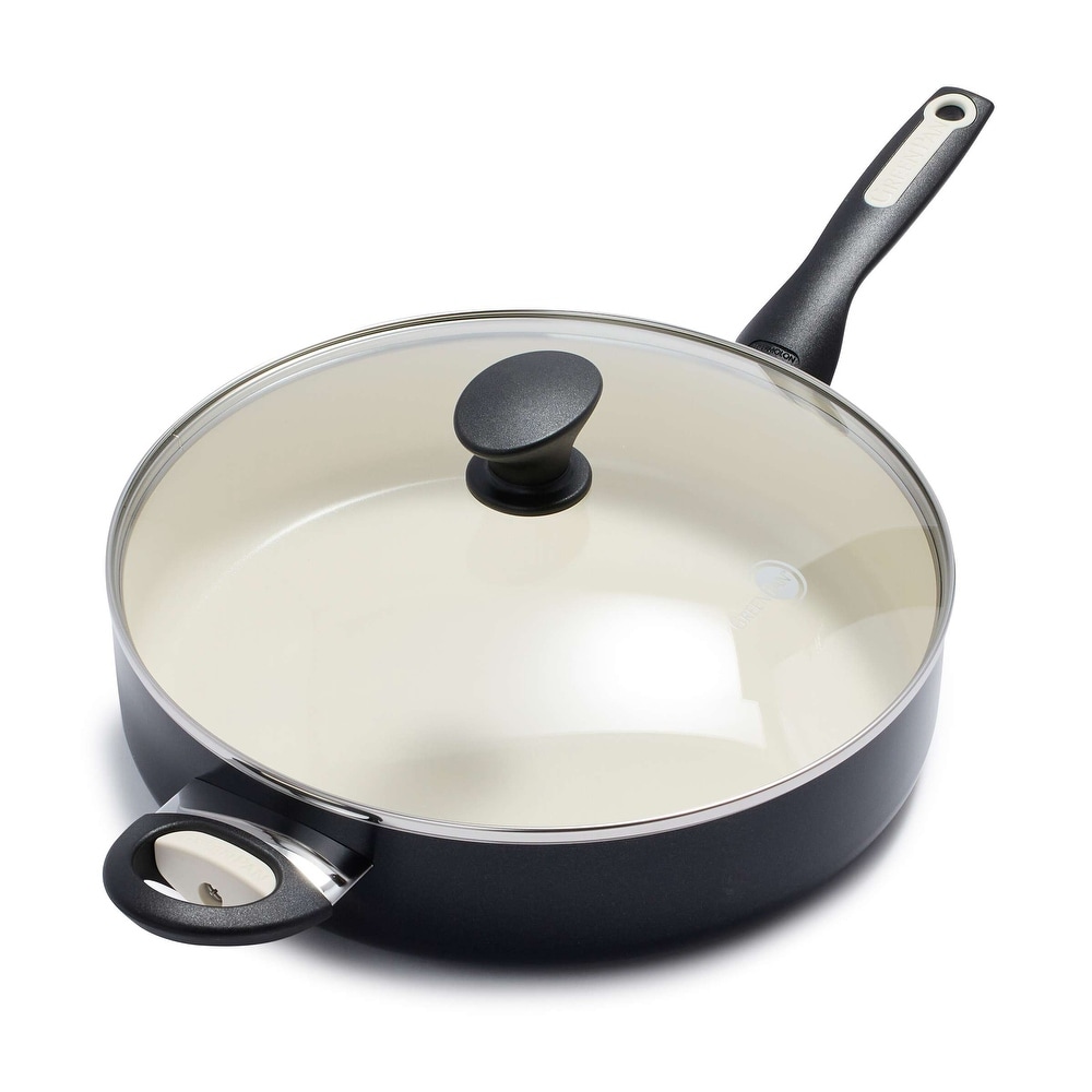 Sensarte 12 in Nonstick Deep Frying Pan,5Qt Non Stick Saute Pan