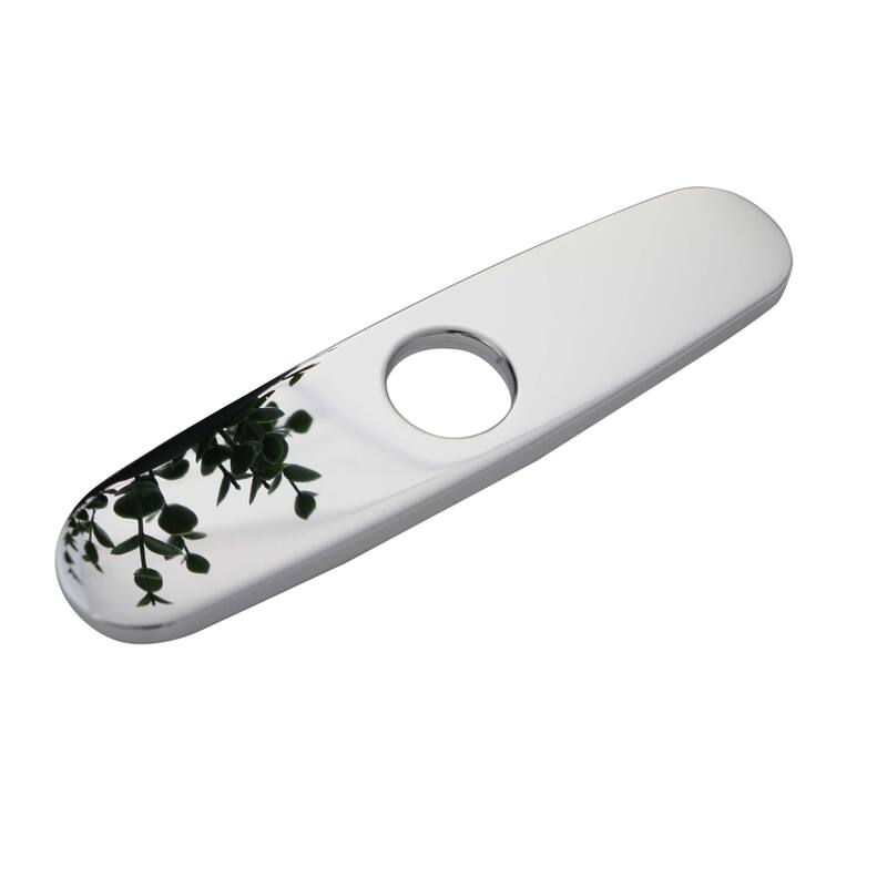 Single Hole 9.75-inch Kitchen Faucet Plate - Polished Chrome