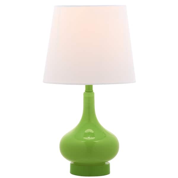 slide 2 of 5, SAFAVIEH Kids Lighting 17.5-inch Amy Green Mini Table Lamp - 9" x 9" x 17.5"