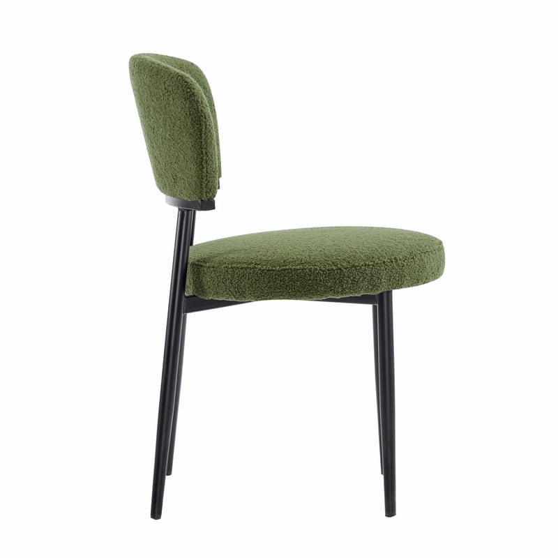 Set of 2 Modern Upholstered Arm Dining Chairs with Metal Legs, Soft Padded Seat & Backrest